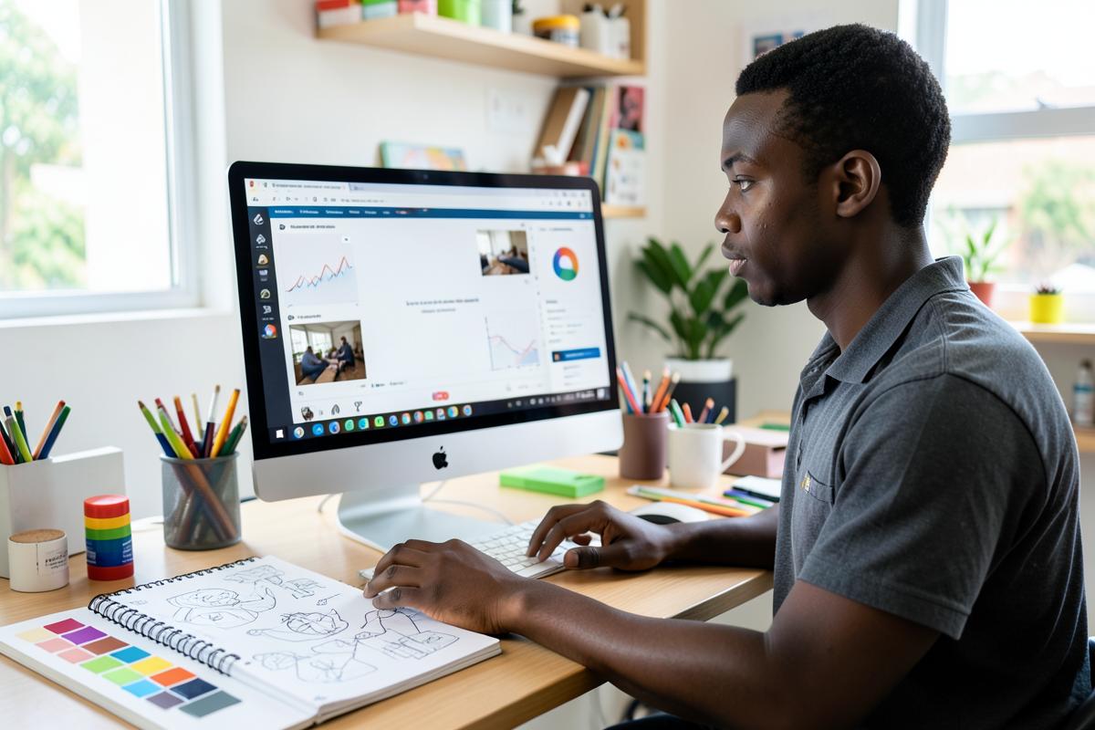 AI Graphic Designing learners developing practical workplace skills
