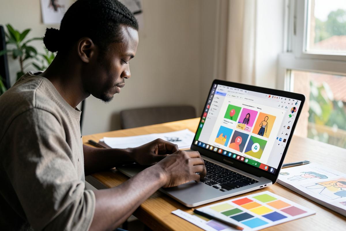 Graphic Design with Canva learners developing practical workplace skills